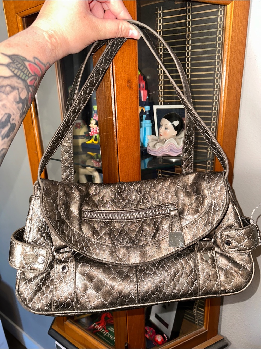 Apt. 9 Metallic Bronze Textured Shoulder Bag